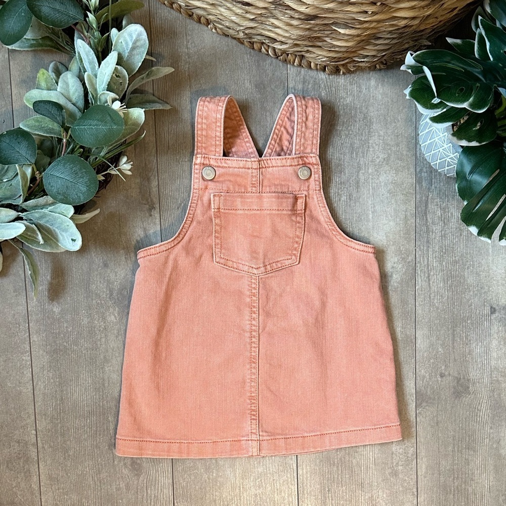 Y2K Old Navy Garment-Dyed Denim Jumper Dress Skirtall Overalls Baby Toddler Girl - Picture 13 of 13